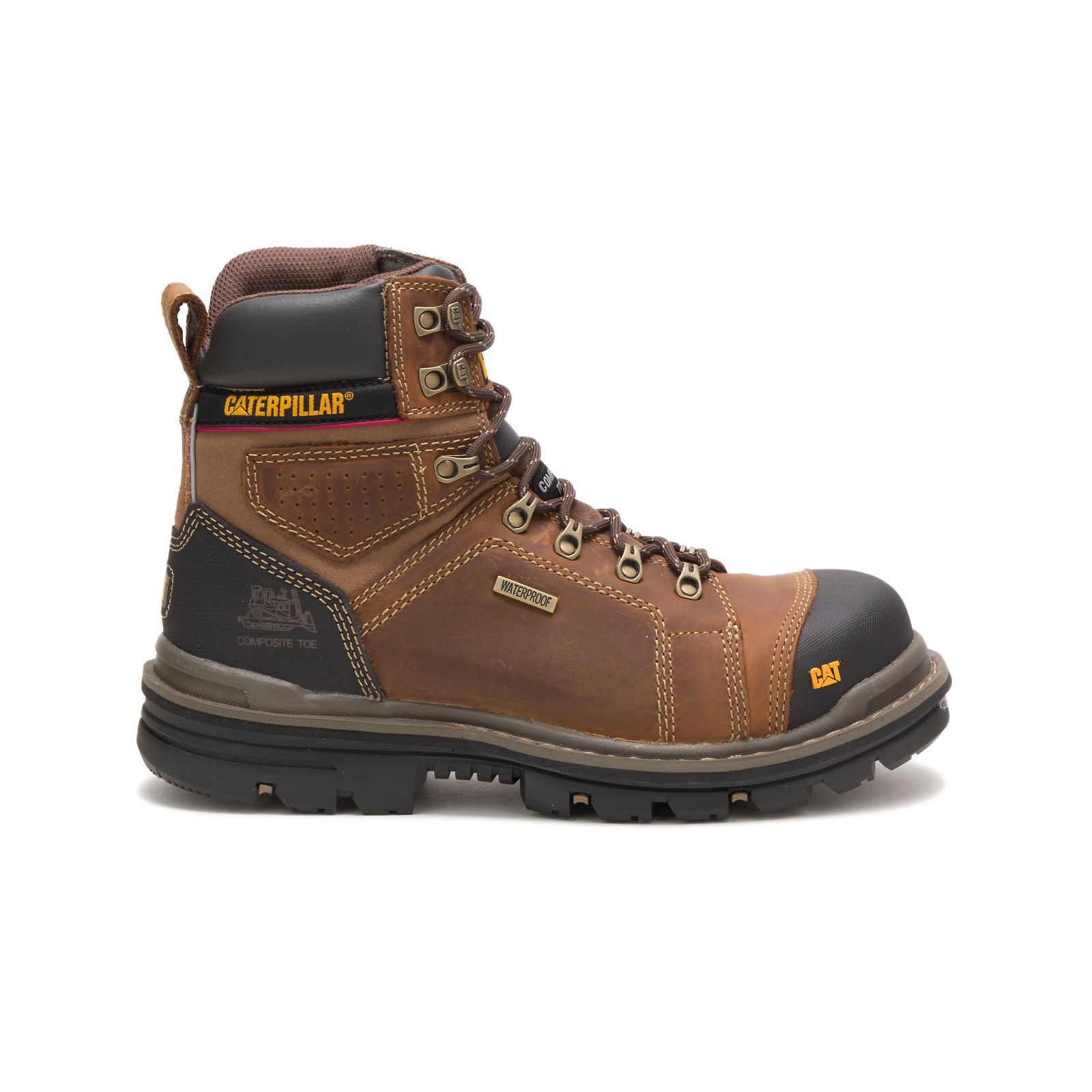 Caterpillar Boots South Africa - Cat Men's Hauler 6" Waterproof Composite Toe Work Boots Dark Beige HK4816930